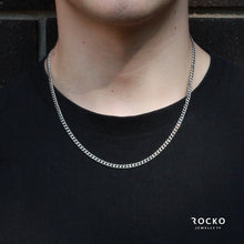 Load image into Gallery viewer, 3MM SILVER CUBAN CHAIN - Rocko Jewellery