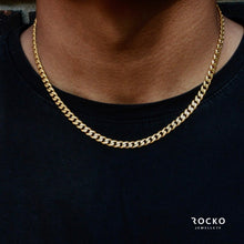 Load image into Gallery viewer, 5MM GOLD CUBAN CHAIN - Rocko Jewellery