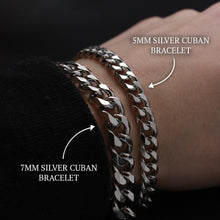 Load image into Gallery viewer, 5MM SILVER CUBAN BRACELET - Rocko Jewellery