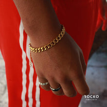 Load image into Gallery viewer, 7MM GOLD CUBAN BRACELET - Rocko Jewellery