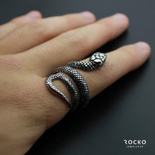 Load image into Gallery viewer, PYTHON SNAKE RING - Rocko Jewellery