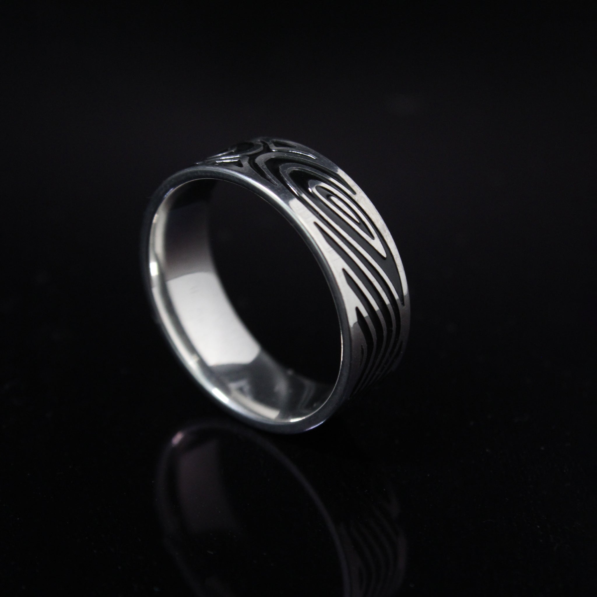 Stainless steel deals wave ring