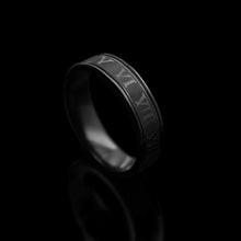 Load image into Gallery viewer, BLACK ROMAN BAND RING
