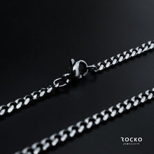 Load image into Gallery viewer, 3MM SILVER CUBAN CHAIN - Rocko Jewellery
