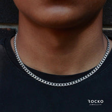 Load image into Gallery viewer, 5MM SILVER CUBAN CHAIN - Rocko Jewellery
