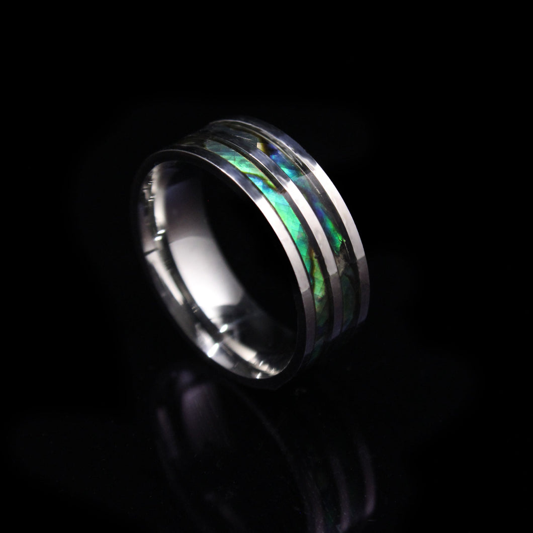 ABALONE STRIPE RING - Rocko Jewellery