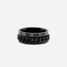 Load image into Gallery viewer, BLACK CHAIN RING - Rocko Jewellery
