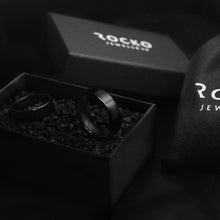 Load image into Gallery viewer, BLACK CLASSIC BAND RING - Rocko Jewellery
