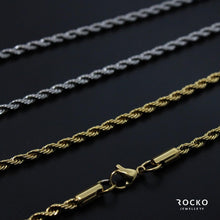 Load image into Gallery viewer, GOLD ROPE CHAIN - Rocko Jewellery
