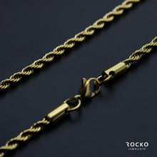 Load image into Gallery viewer, GOLD ROPE CHAIN - Rocko Jewellery
