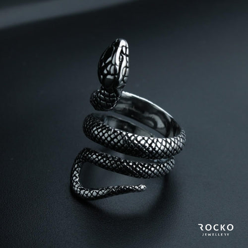 PYTHON SNAKE RING - Rocko Jewellery